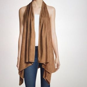 Max Studio Brown Faux Suede Vest